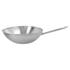 Demeyere 30 cm, Wok fond plat, Argent Discount