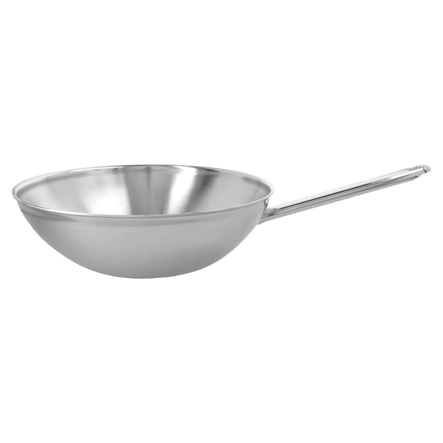 Demeyere 30 cm, Wok fond plat, Argent Discount