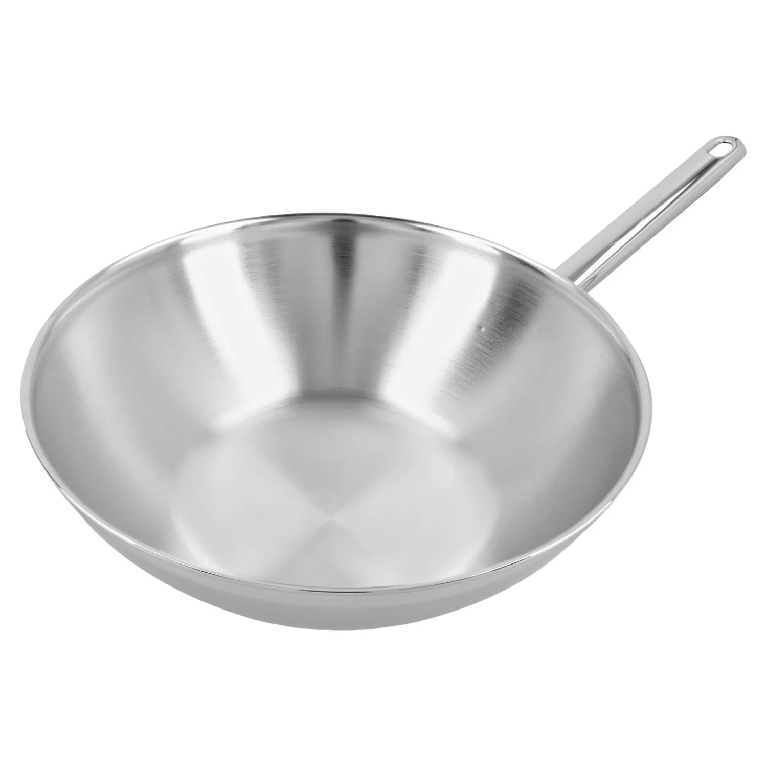 Demeyere 30 cm, Wok fond plat, Argent Discount