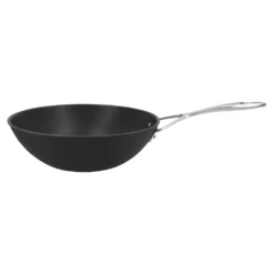 Demeyere 30 cm, Wok fond plat, Noir argenté Outlet