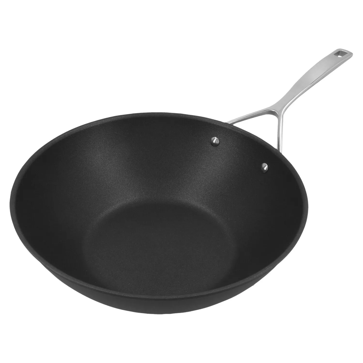 Demeyere 30 cm, Wok fond plat, Noir argenté Outlet
