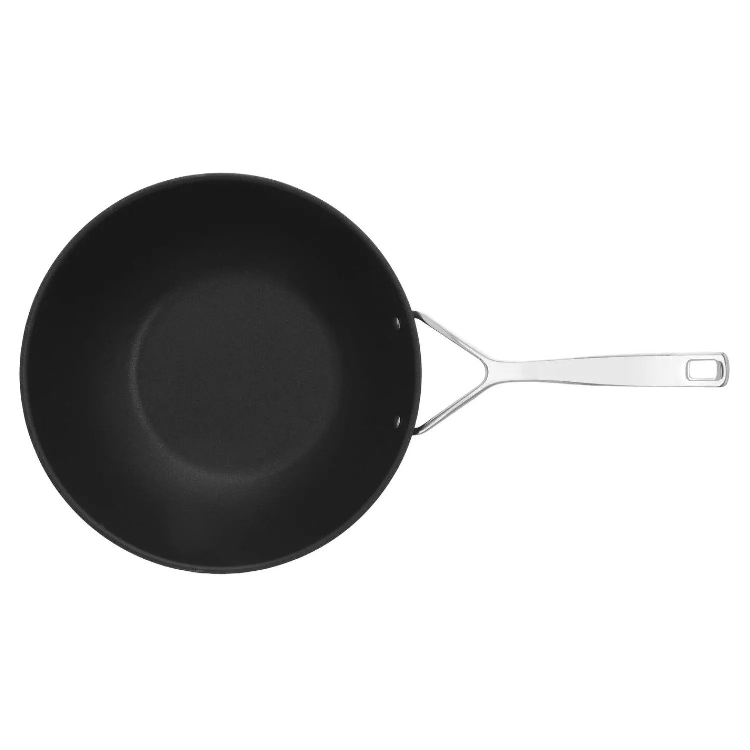 Demeyere 30 cm, Wok fond plat, Noir argenté Outlet