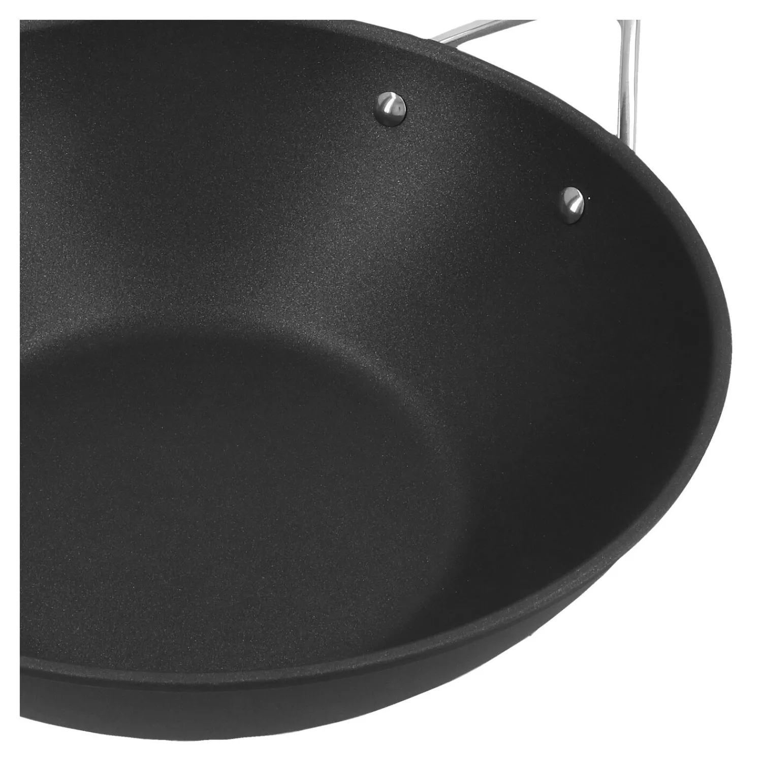 Demeyere 30 cm, Wok fond plat, Noir argenté Outlet