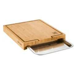 ZWILLING 39 cm x 30 cm, Planche à découper avec plateau, Bambou