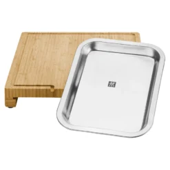 ZWILLING 39 cm x 30 cm, Planche à découper avec plateau, Bambou