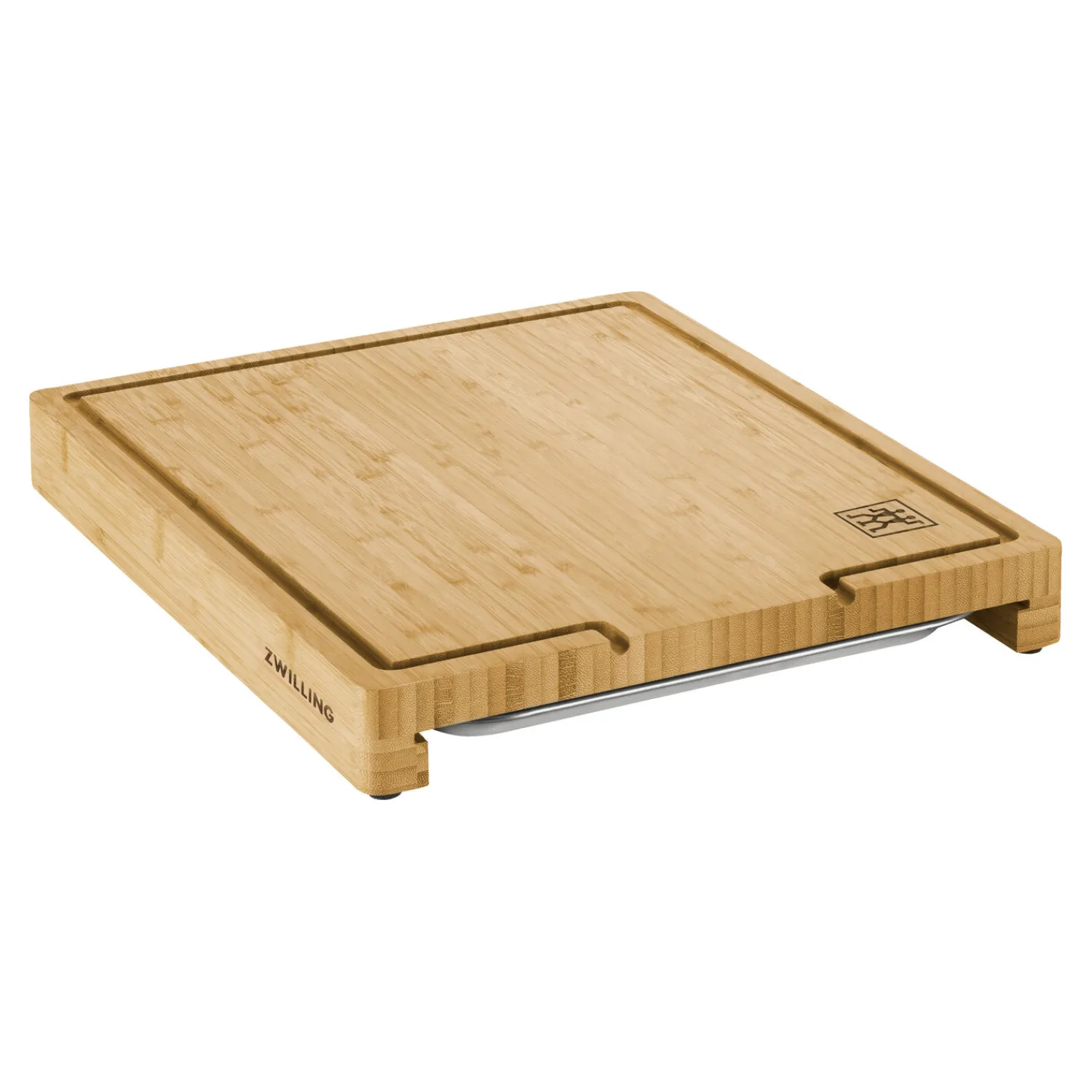 ZWILLING 39 cm x 30 cm, Planche à découper avec plateau, Bambou
