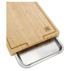 ZWILLING 39 cm x 30 cm, Planche à découper avec plateau, Bambou
