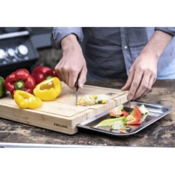 ZWILLING 39 cm x 30 cm, Planche à découper avec plateau, Bambou