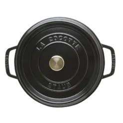 Staub Cocotte bas 26 cm, Rond(e), Noir mat, Fonte Hot