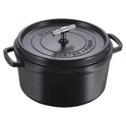 Staub Cocotte Buster+Punch 28 cm, Rond(e), Noir mat, Fonte Clearance