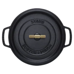 Staub Cocotte Buster+Punch 28 cm, Rond(e), Noir mat, Fonte Online