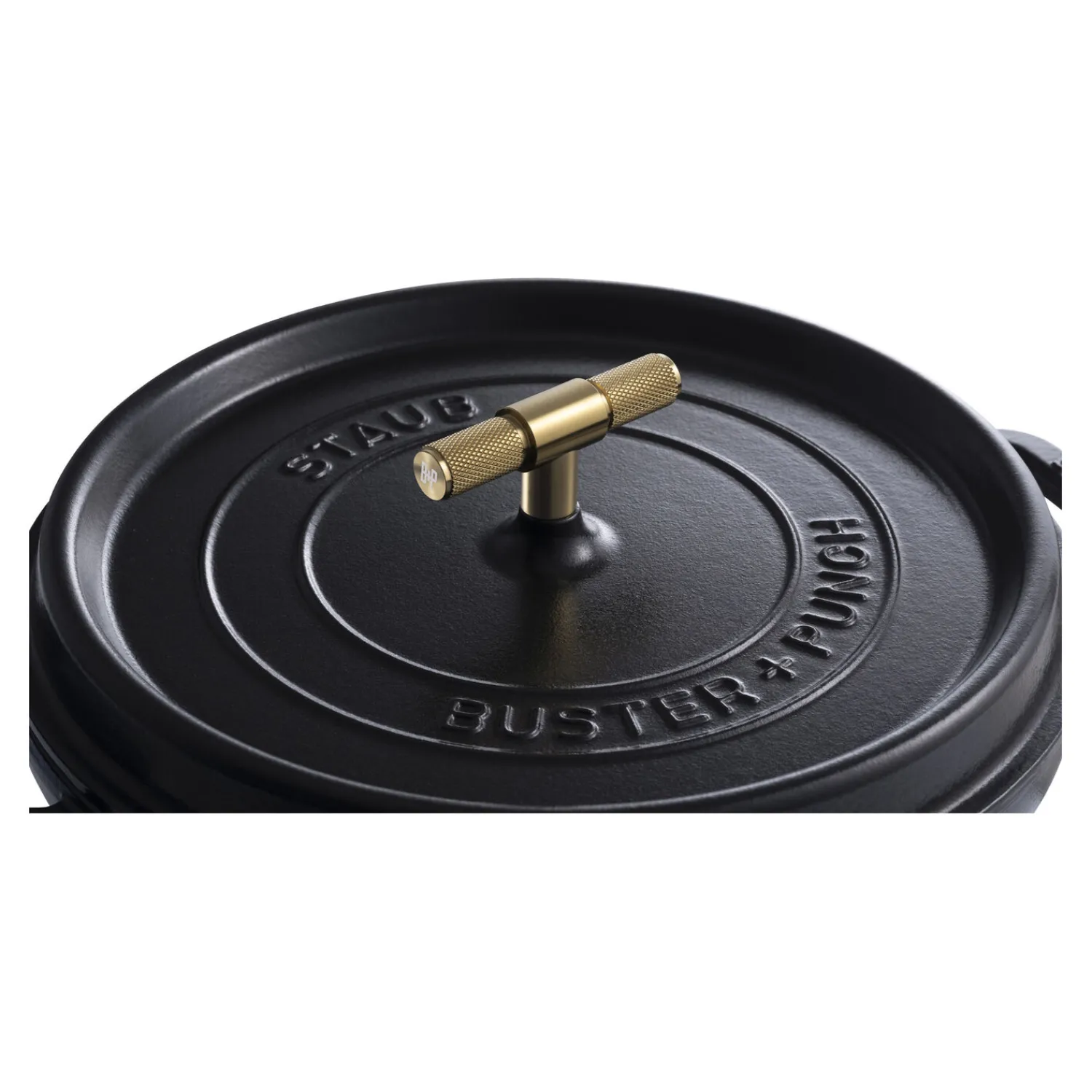 Staub Cocotte Buster+Punch 28 cm, Rond(e), Noir mat, Fonte Online