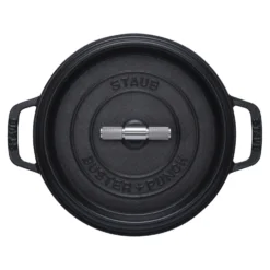 Staub Cocotte Buster+Punch 24 cm, Rond(e), Noir mat, Fonte Clearance