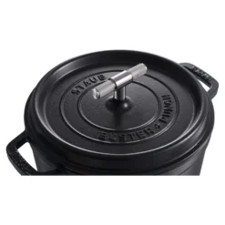 Staub Cocotte Buster+Punch 24 cm, Rond(e), Noir mat, Fonte Clearance