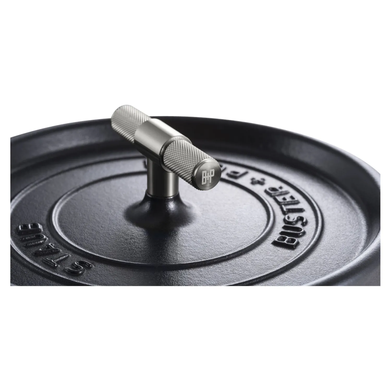 Staub Cocotte Buster+Punch 24 cm, Rond(e), Noir mat, Fonte Clearance