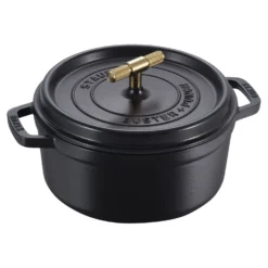 Staub Cocotte Buster+Punch 24 cm, Rond(e), Noir mat, Fonte New