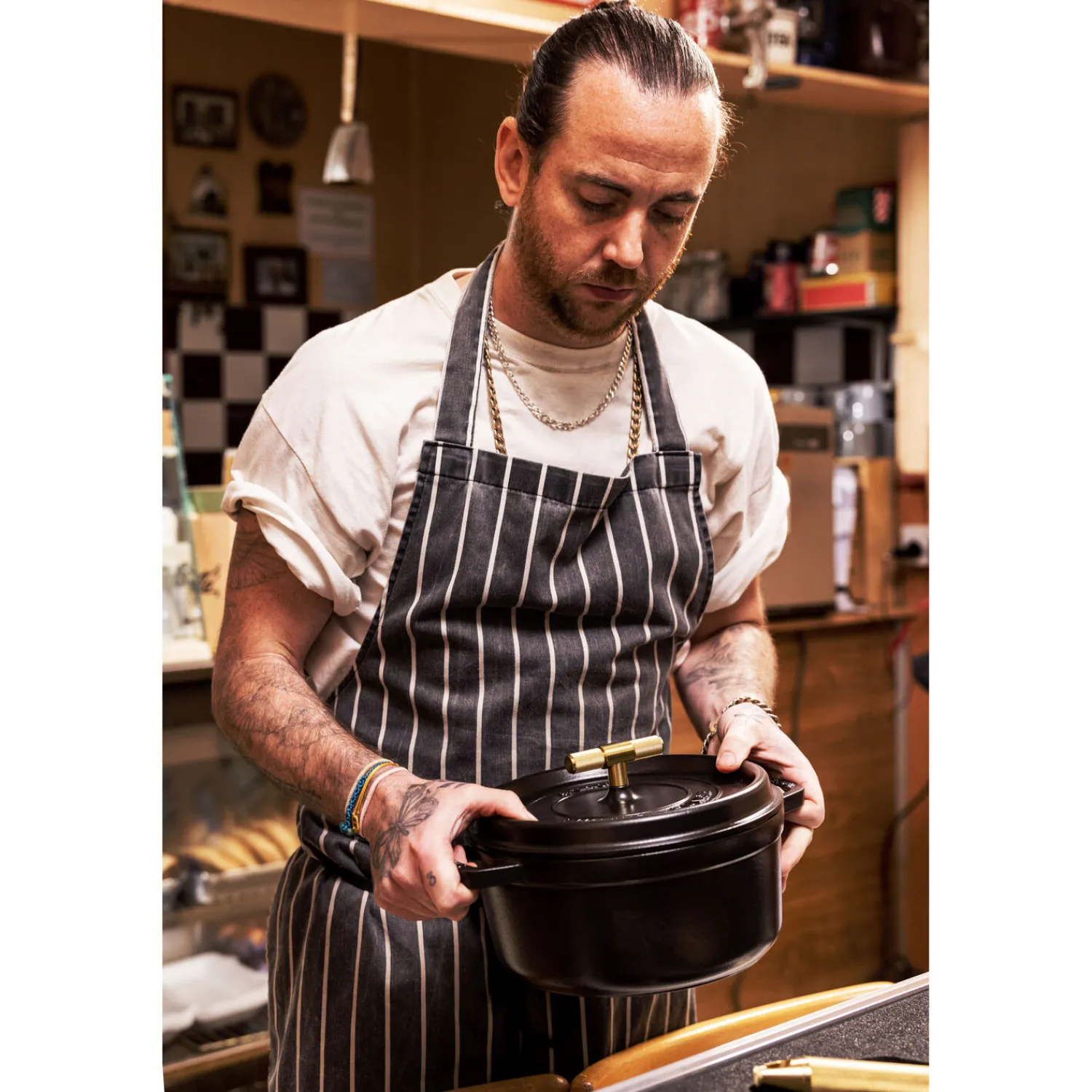 Staub Cocotte Buster+Punch 24 cm, Rond(e), Noir mat, Fonte New