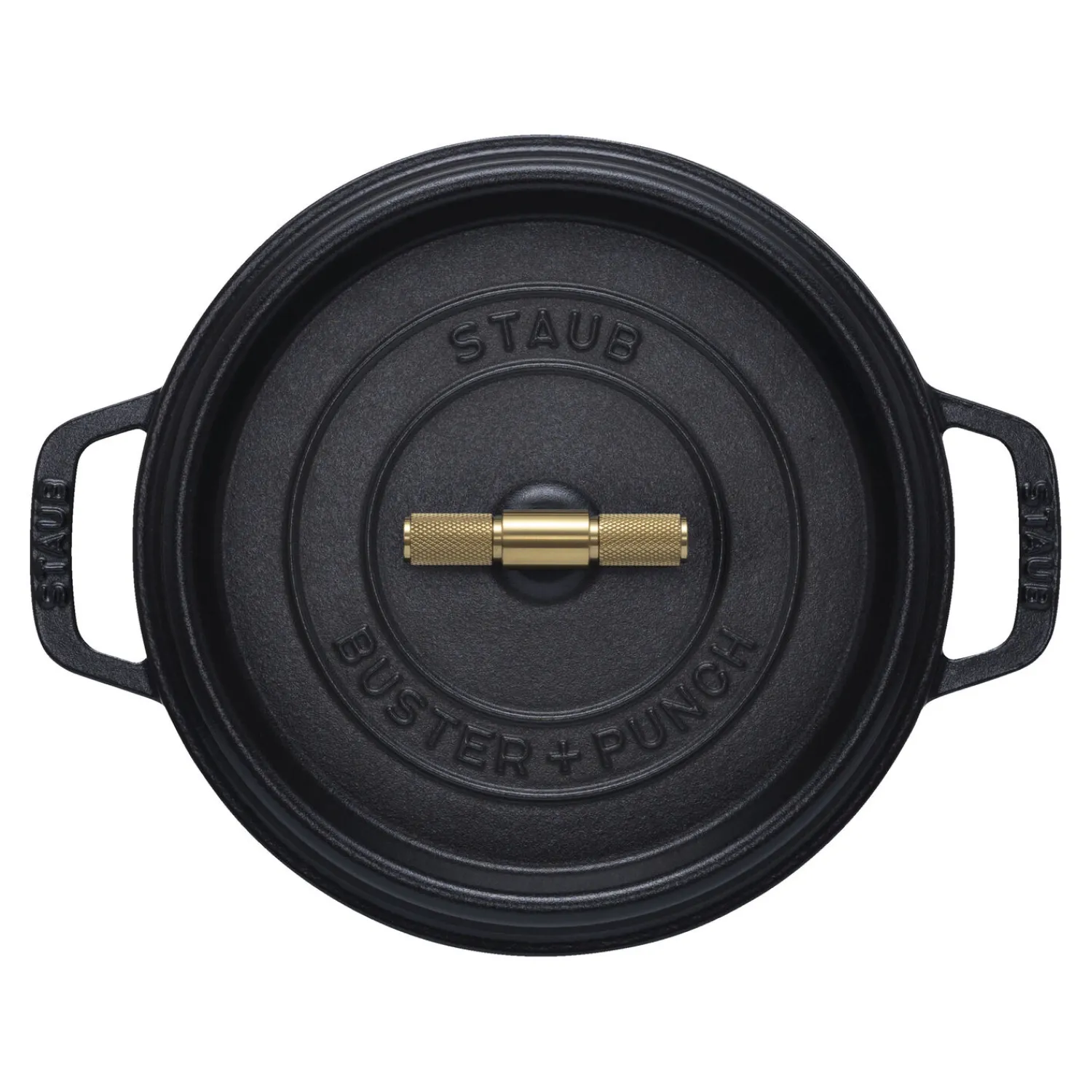 Staub Cocotte Buster+Punch 24 cm, Rond(e), Noir mat, Fonte New