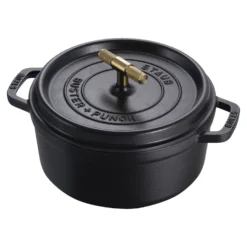 Staub Cocotte Buster+Punch 24 cm, Rond(e), Noir mat, Fonte New