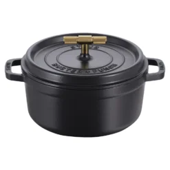 Staub Cocotte Buster+Punch 24 cm, Rond(e), Noir mat, Fonte New