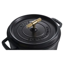 Staub Cocotte Buster+Punch 24 cm, Rond(e), Noir mat, Fonte New