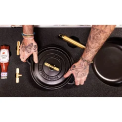 Staub Cocotte Buster+Punch 24 cm, Rond(e), Noir mat, Fonte New