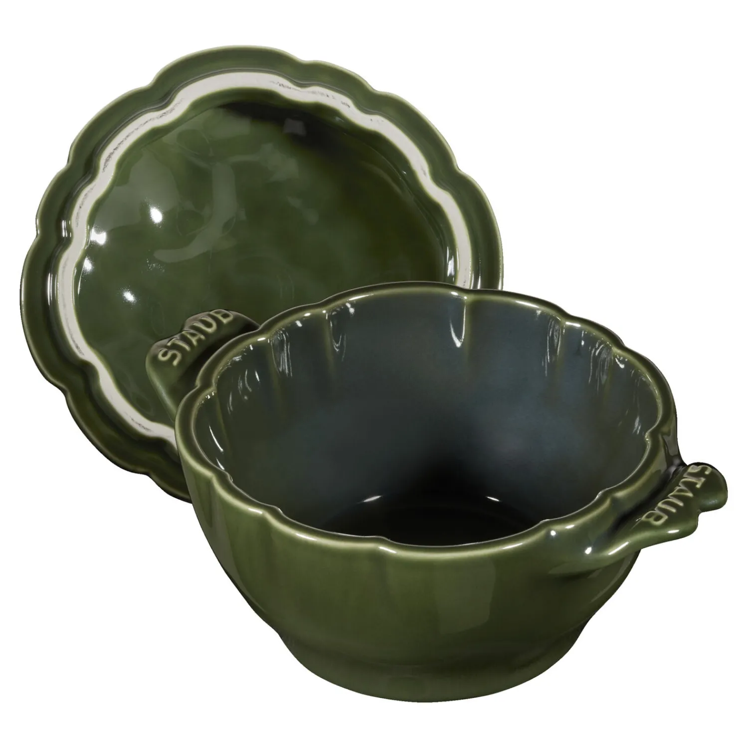 Staub Cocotte 13 cm, Artichaut, Basilic, Céramique Sale