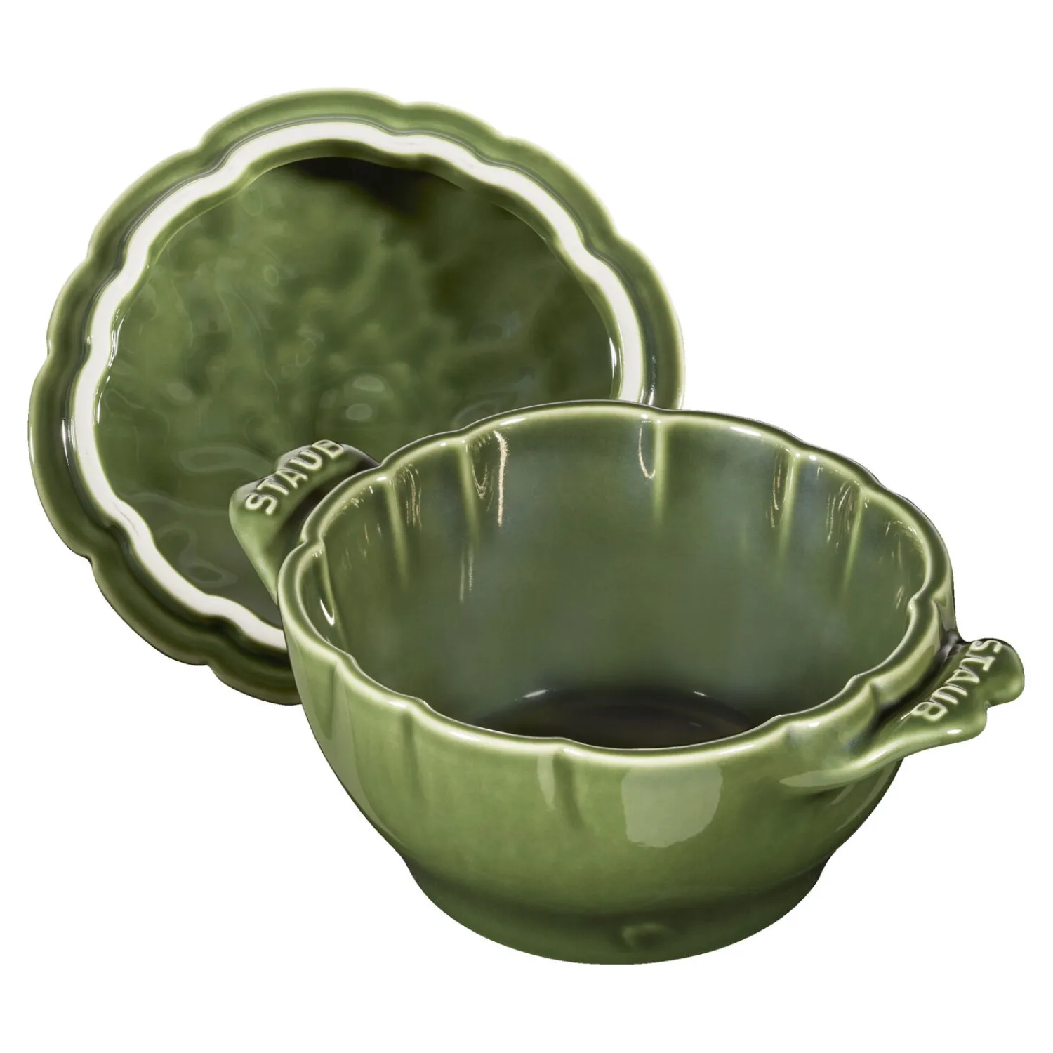 Staub Cocotte 13 cm, Artichaut, Basilic, Céramique Sale
