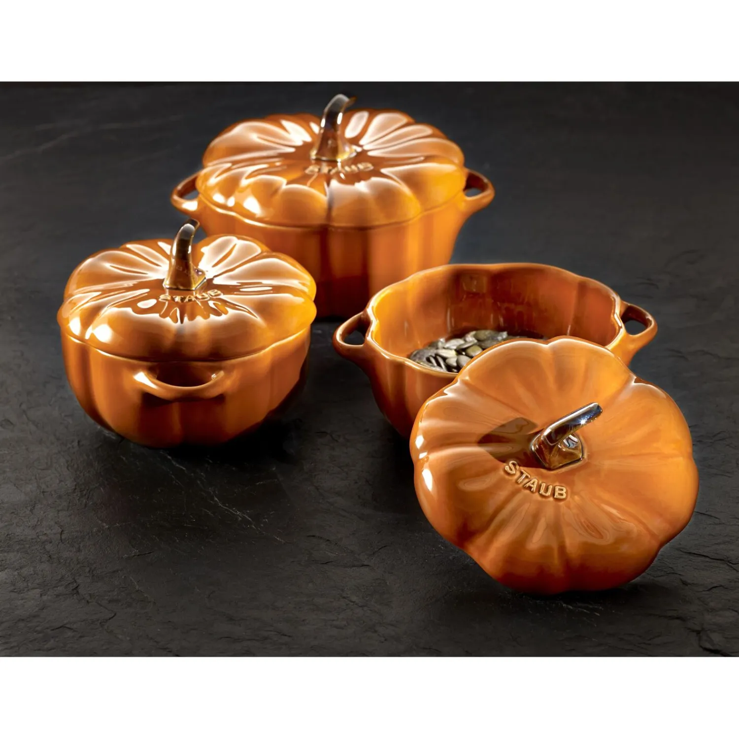 Staub Cocotte 12 cm, Citrouille, , Céramique Cannelle Clearance