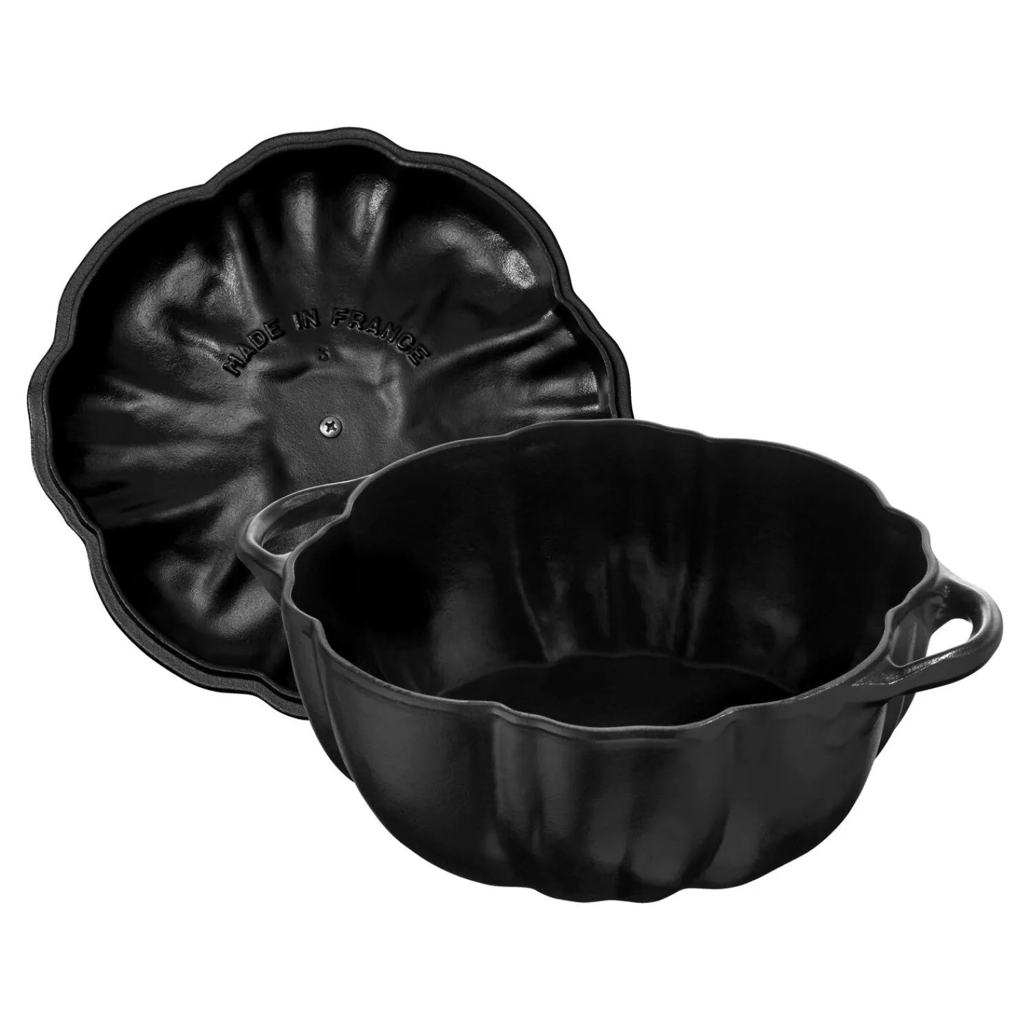 Staub Cocotte 24 cm, Citrouille, , Fonte Noir mat Discount