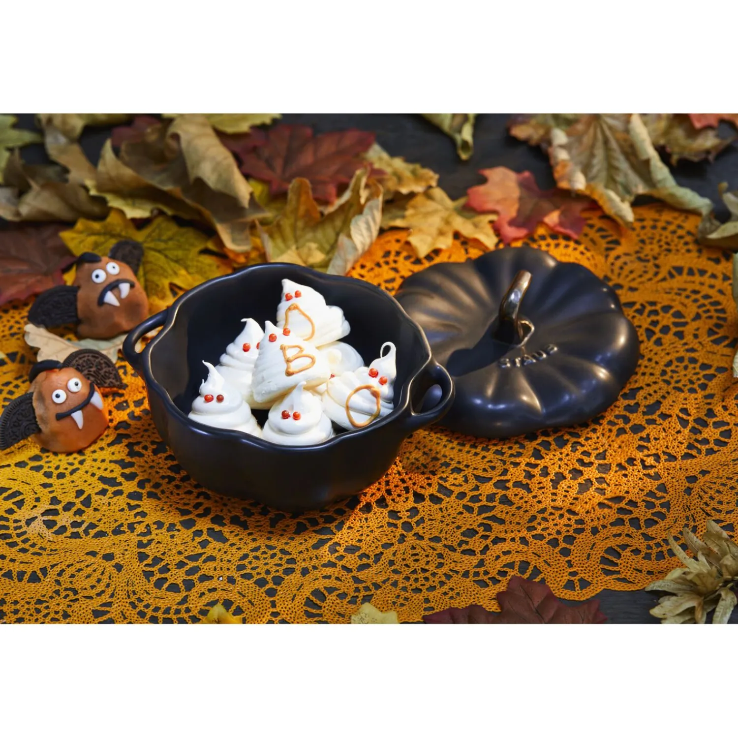 Staub Cocotte 12 cm, Citrouille, , Céramique Noir mat Sale