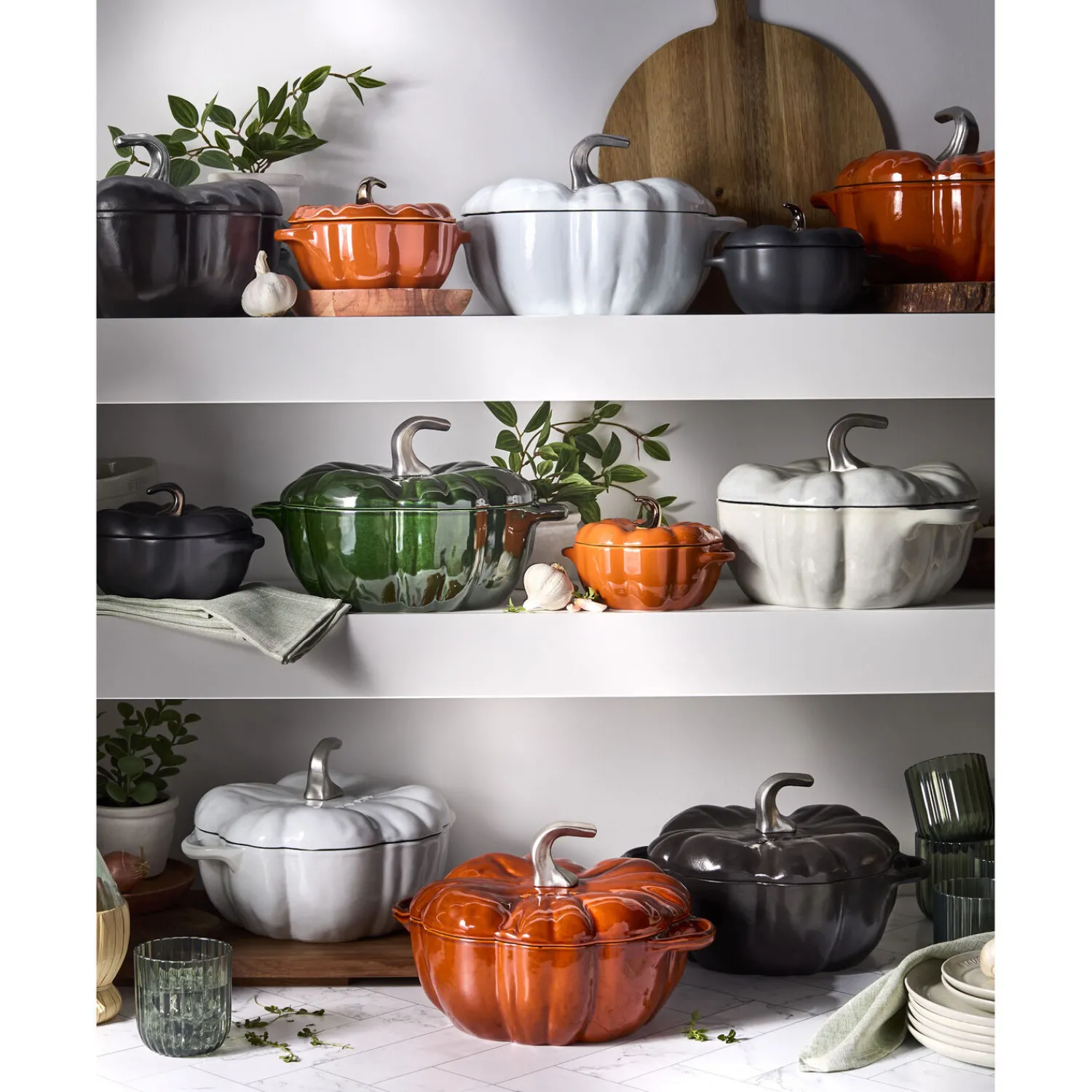 Staub Cocotte 12 cm, Citrouille, , Céramique Noir mat Sale