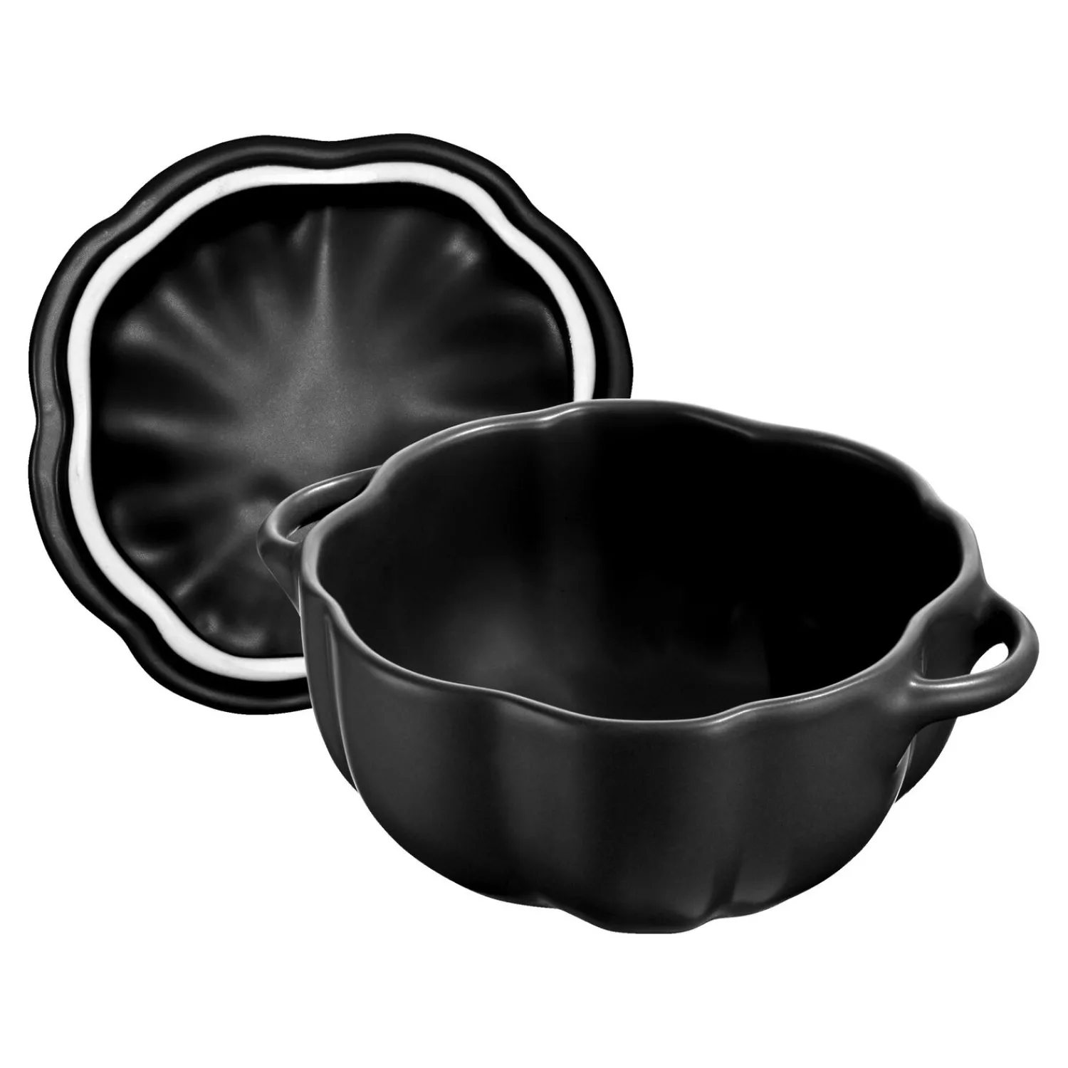 Staub Cocotte 12 cm, Citrouille, , Céramique Noir mat Sale