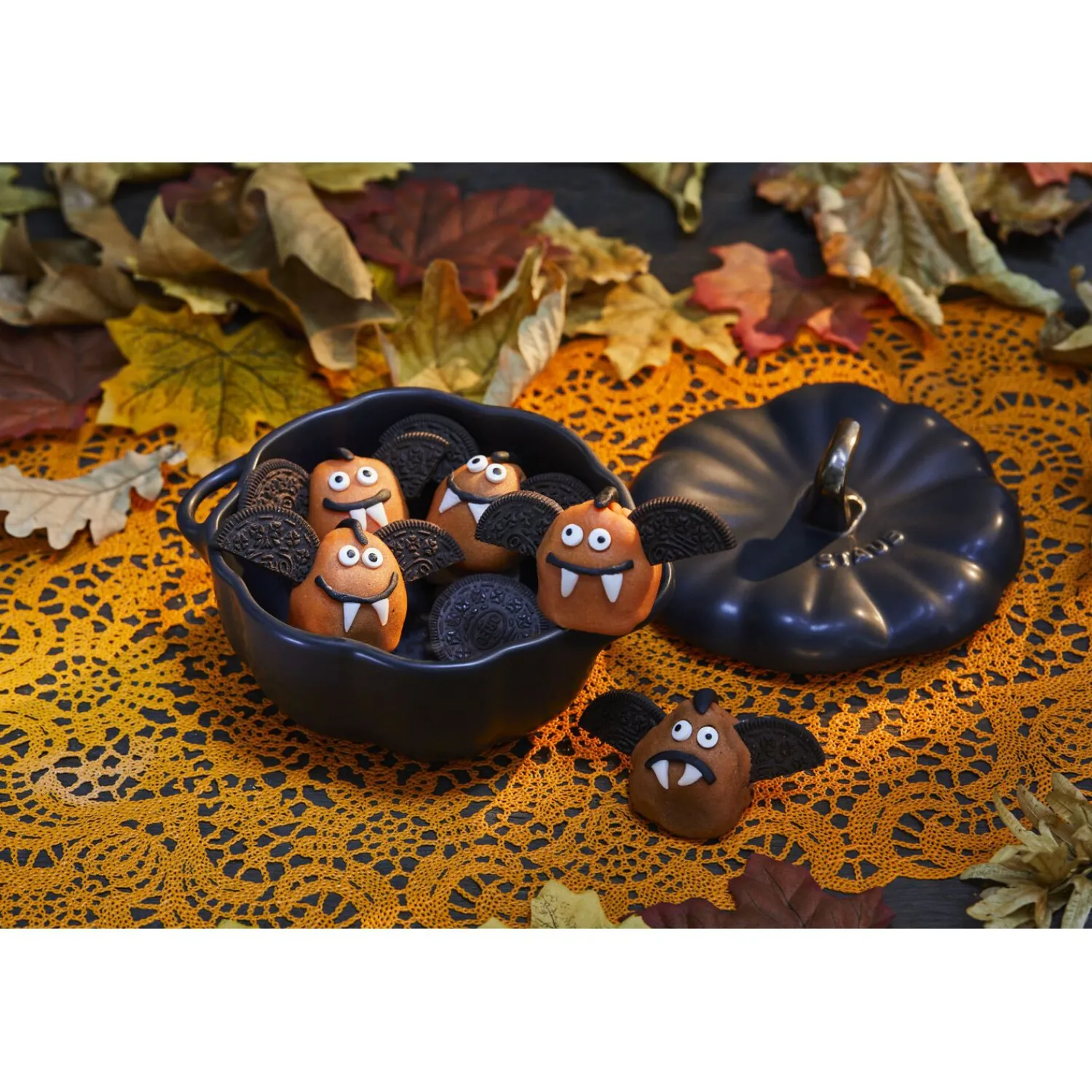 Staub Cocotte 12 cm, Citrouille, , Céramique Noir mat Sale