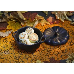 Staub Cocotte 15 cm, Citrouille, , Céramique Noir mat New