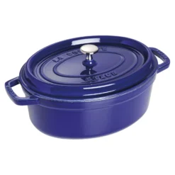 Staub Cocotte 33 cm, Ovale, , Fonte Bleu intense Discount