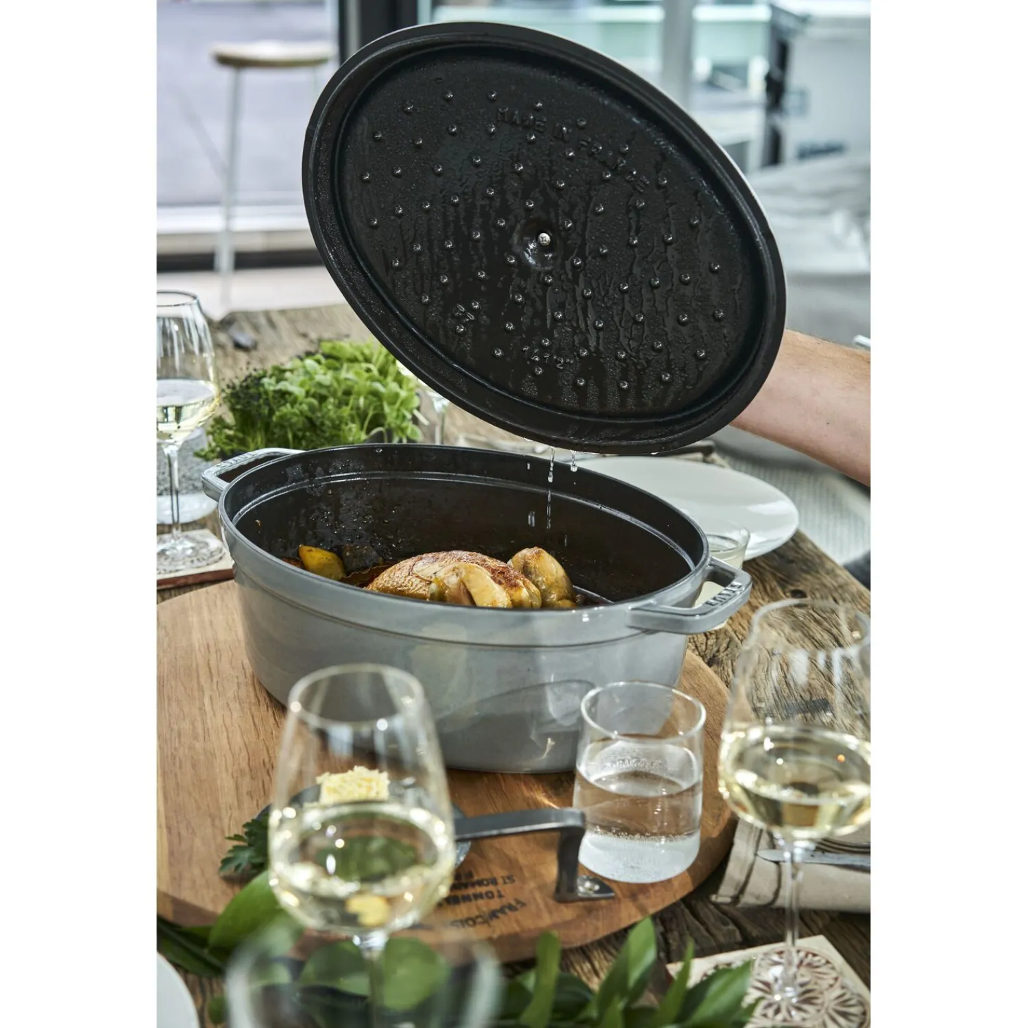Staub Cocotte 37 cm, Ovale, , Fonte Gris graphite Outlet