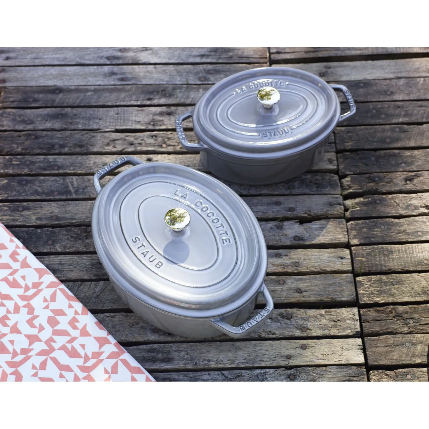 Staub Cocotte 37 cm, Ovale, , Fonte Gris graphite Outlet