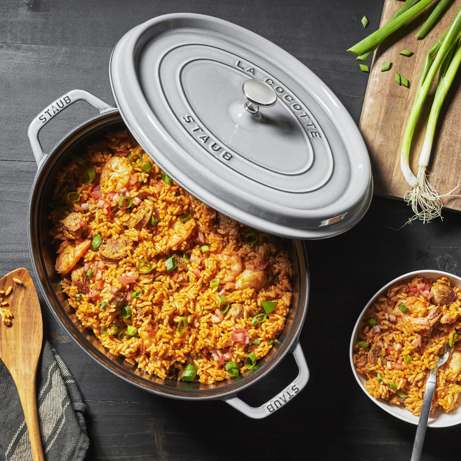 Staub Cocotte 31 cm, Ovale, , Fonte Gris graphite New