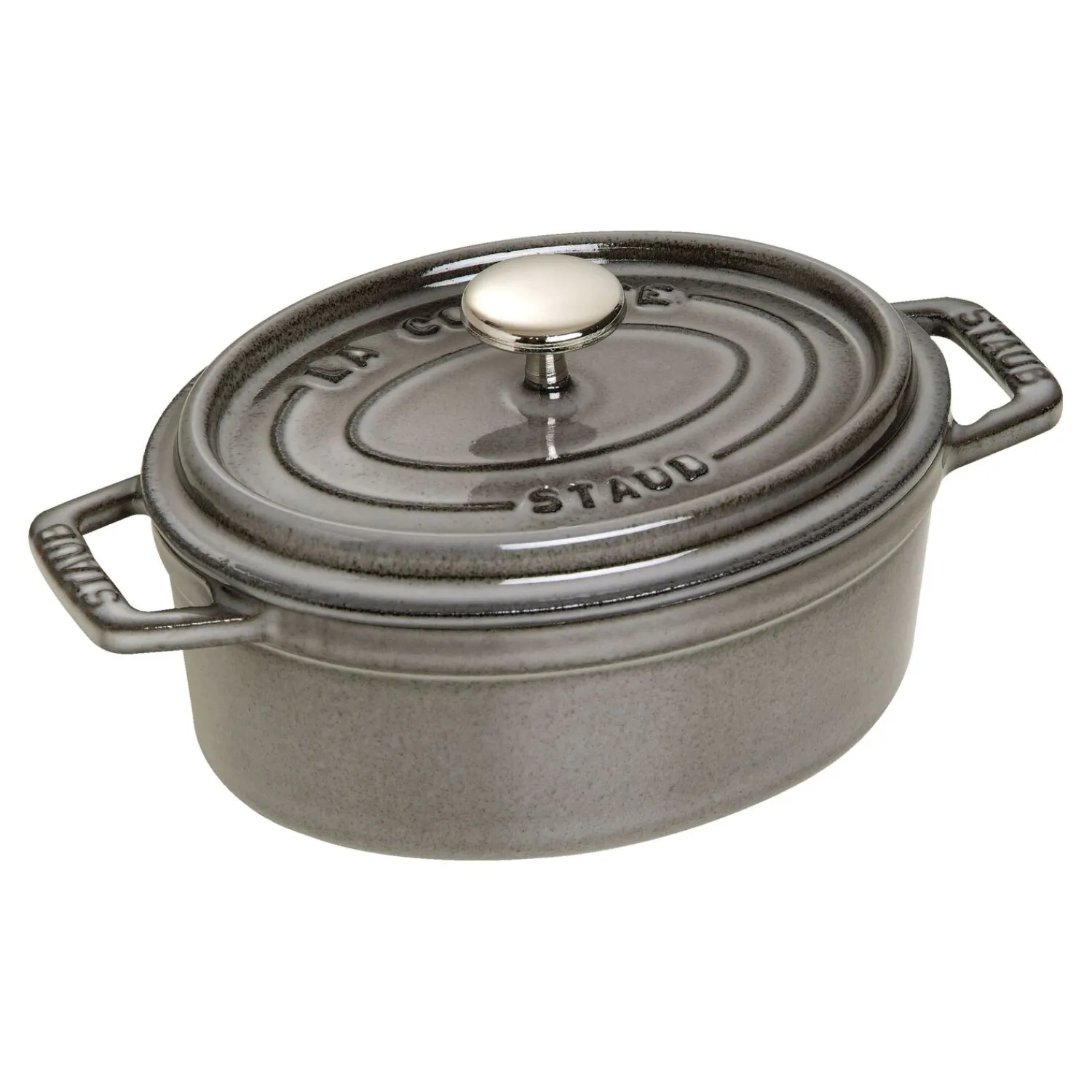 Staub Cocotte 17 cm, Ovale, , Fonte Gris graphite Online