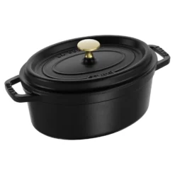 Staub Cocotte 23 cm, Ovale, , Fonte Noir mat Online
