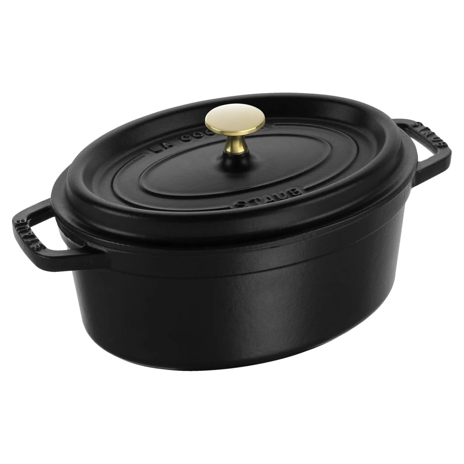 Staub Cocotte 23 cm, Ovale, , Fonte Noir mat Online