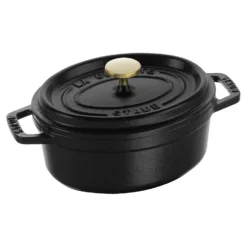 Staub Cocotte 15 cm, Ovale, , Fonte Noir mat Hot