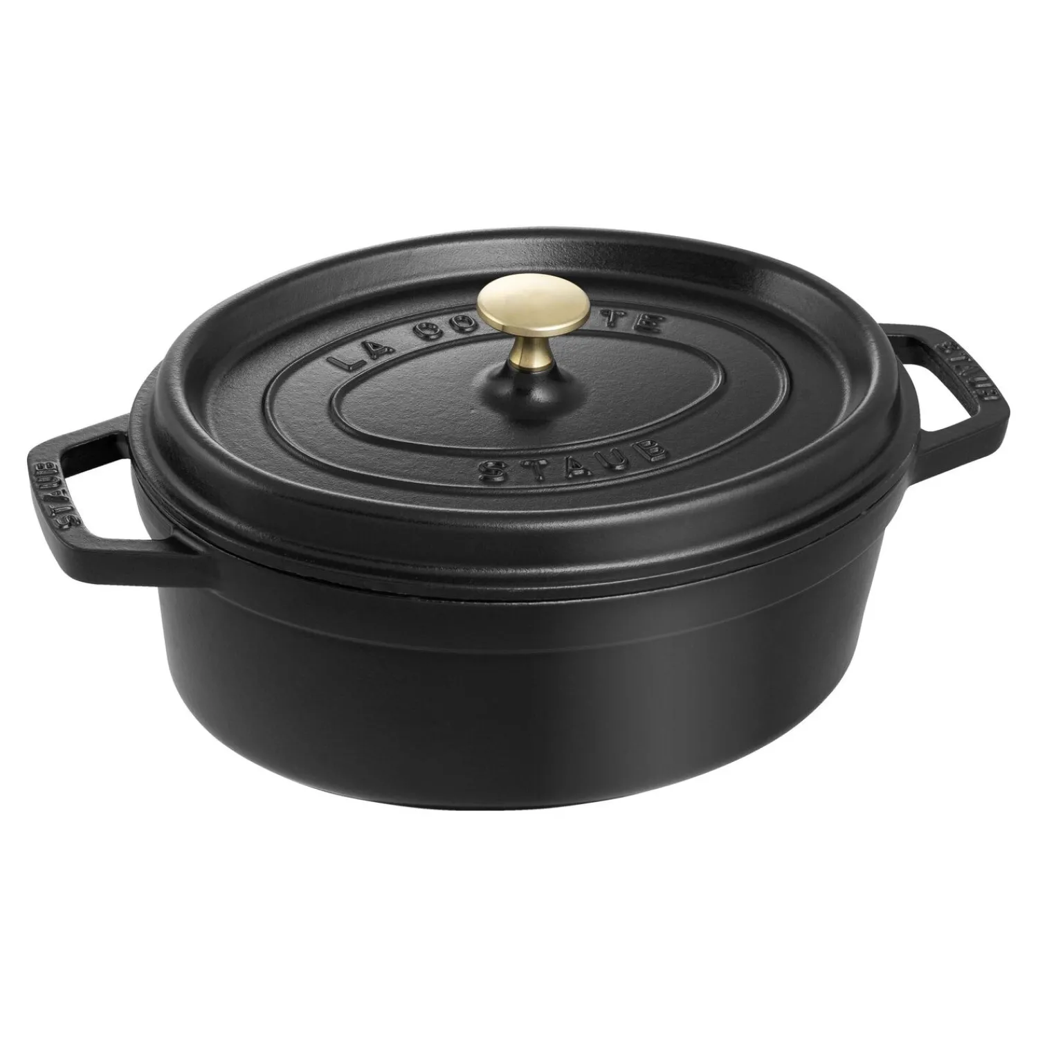 Staub Cocotte 31 cm, Ovale, , Fonte Noir mat