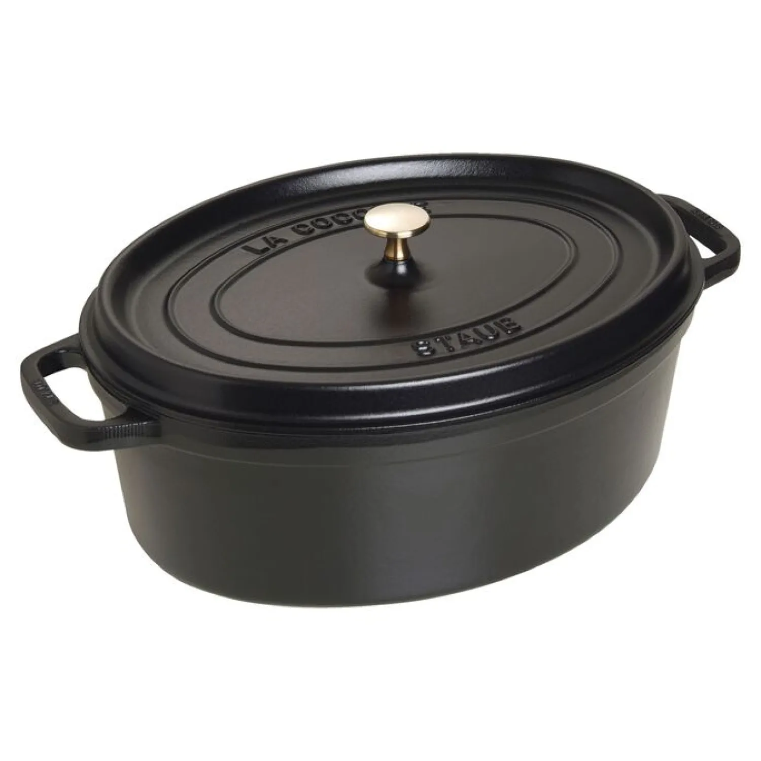 Staub Cocotte 37 cm, Ovale, , Fonte Noir mat Discount