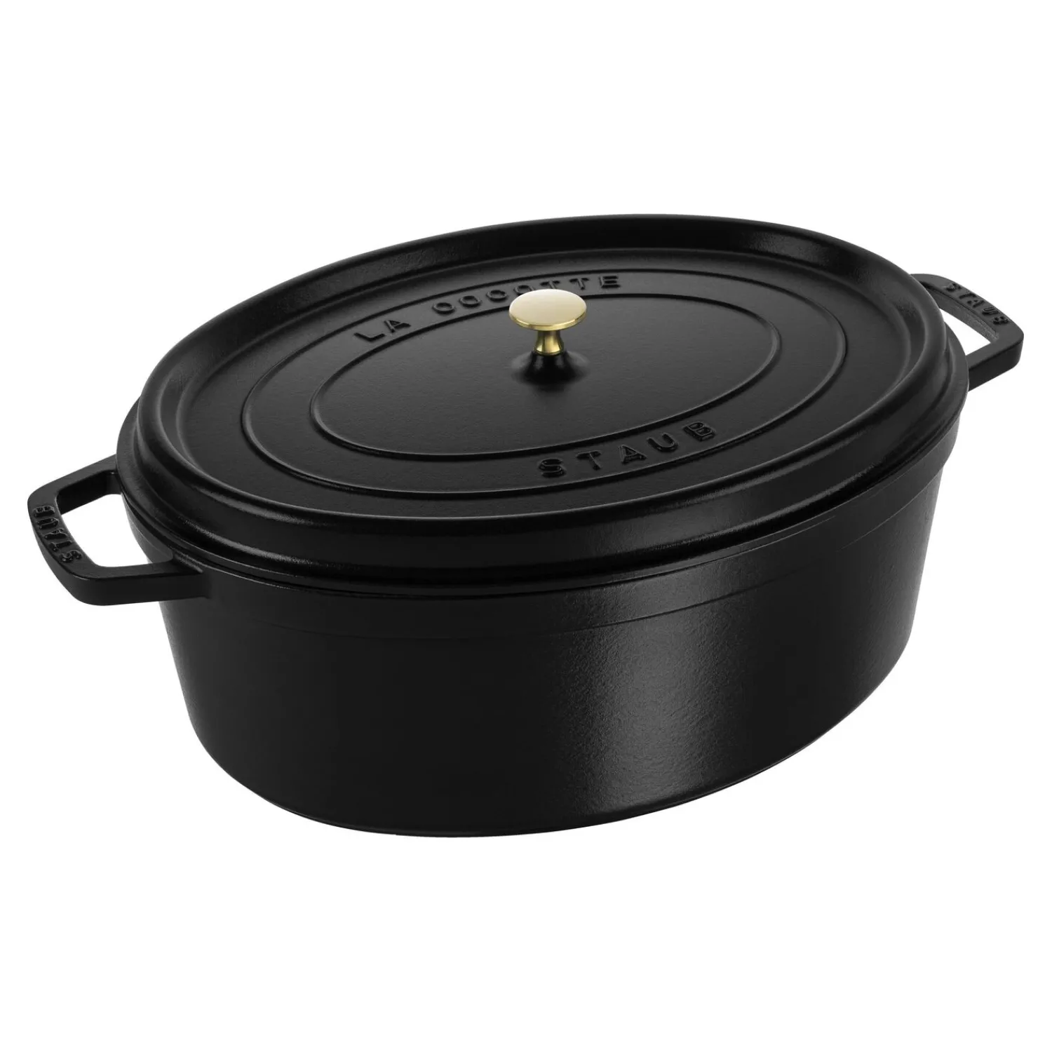 Staub Cocotte 33 cm, Ovale, , Fonte Noir mat Online