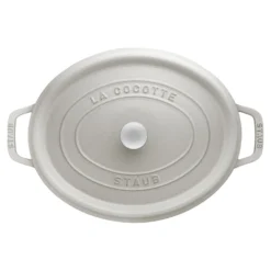 Staub Cocotte 27 cm, Ovale, , Fonte Truffe blanche Sale