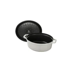 Staub Cocotte 27 cm, Ovale, , Fonte Truffe blanche Sale