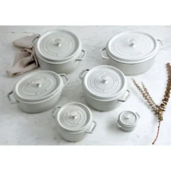 Staub Cocotte 29 cm, Ovale, , Fonte Truffe blanche