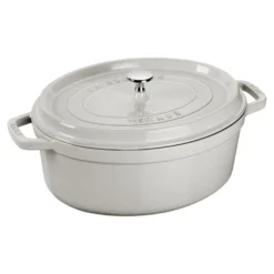 Staub Cocotte 23 cm, Ovale, , Fonte Truffe blanche New